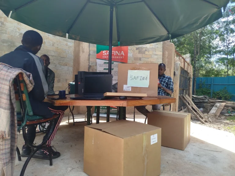 Computer equipment used in Safina community learning activities